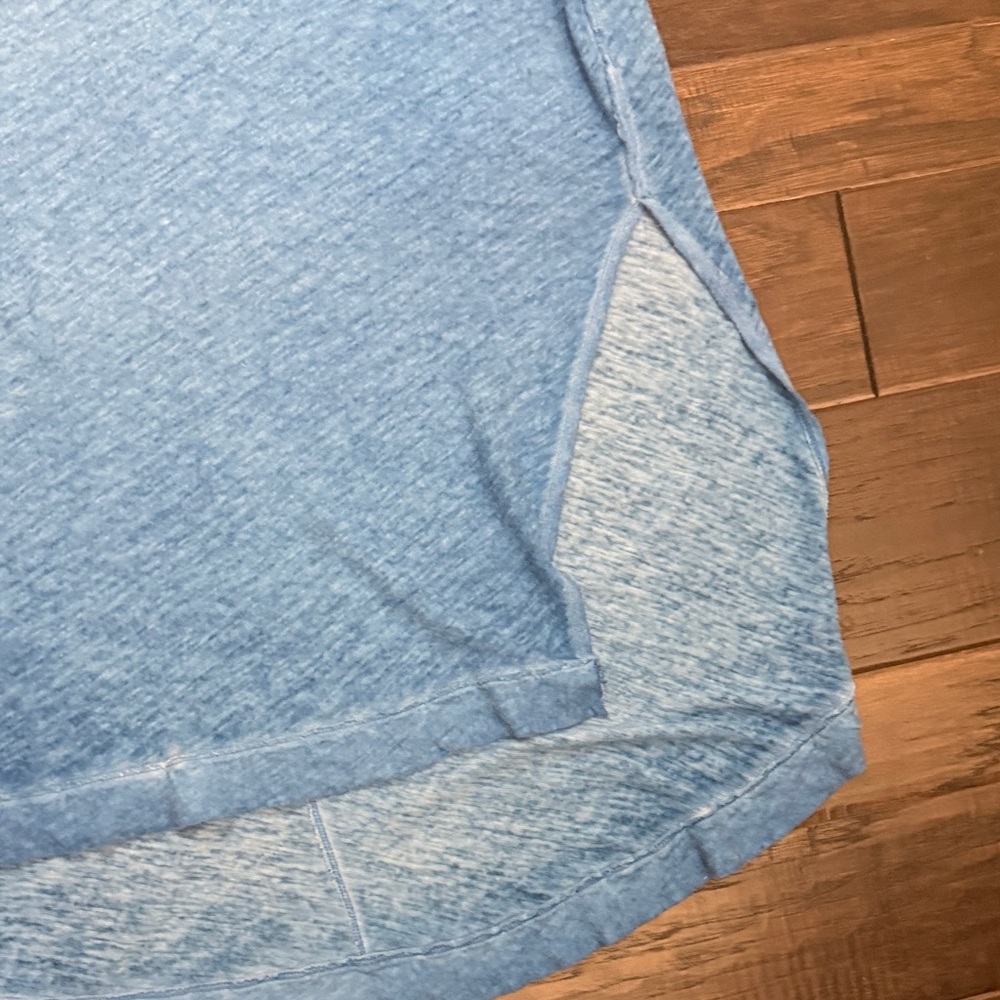 We The Free Light Blue High-Low V-Neck Dress Oversized Tee Beach Swim - Picture 5 of 10